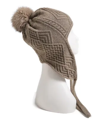 Diamond Style Children POM Hat Ear Warmer with Knitted Rope 1