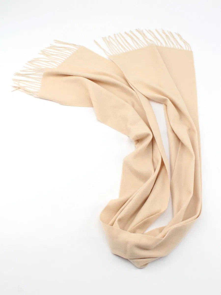 Solid Color Plaid Winter Wool Scarf 2