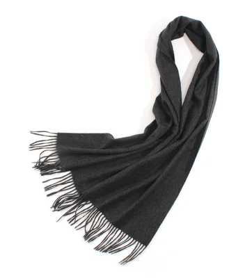 100 Wool Mens Scarf Solid Color 1