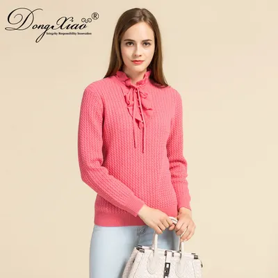 New Wool Cashmere Women s High Neck Soft Sweater