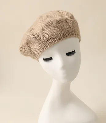 Fashion Ladies Chrochet Knit Cashmere Beret Hat 1