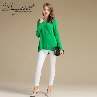 Best Selling Crew Neck Fashion Wool Cashmere Knitted Sweater 1