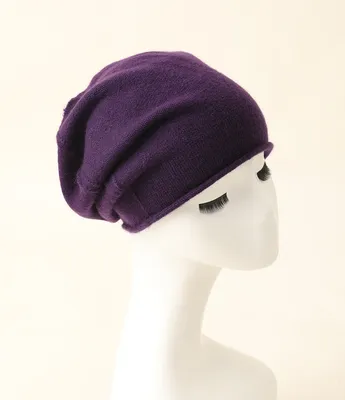 High Quality Solid Color Plain Knit 100 Cashmere Beanie Hat 1