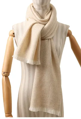 Ingot Needle Woven Pure Cashmere Scarf Shawl 1