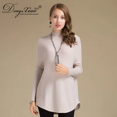 Casual Knitting 100 Cashmere Long Sweater for Ladies 1