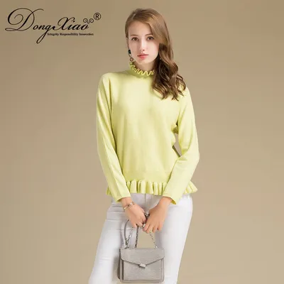 Hot Sale Autumn Lady Cashmere Wool Mixed Sweaters 1
