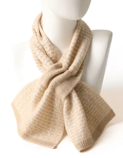 Computerized Knitted Small Size 100 Cashmere Scarf 1
