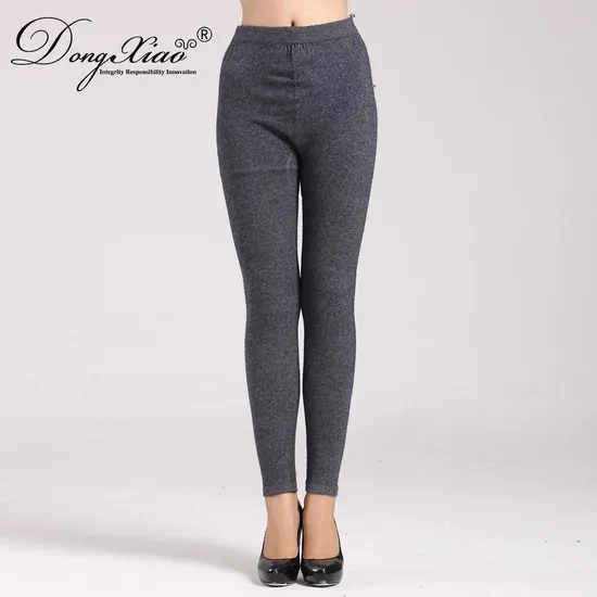 High Waisted Women s Casual Tight Cashmere Pants 1