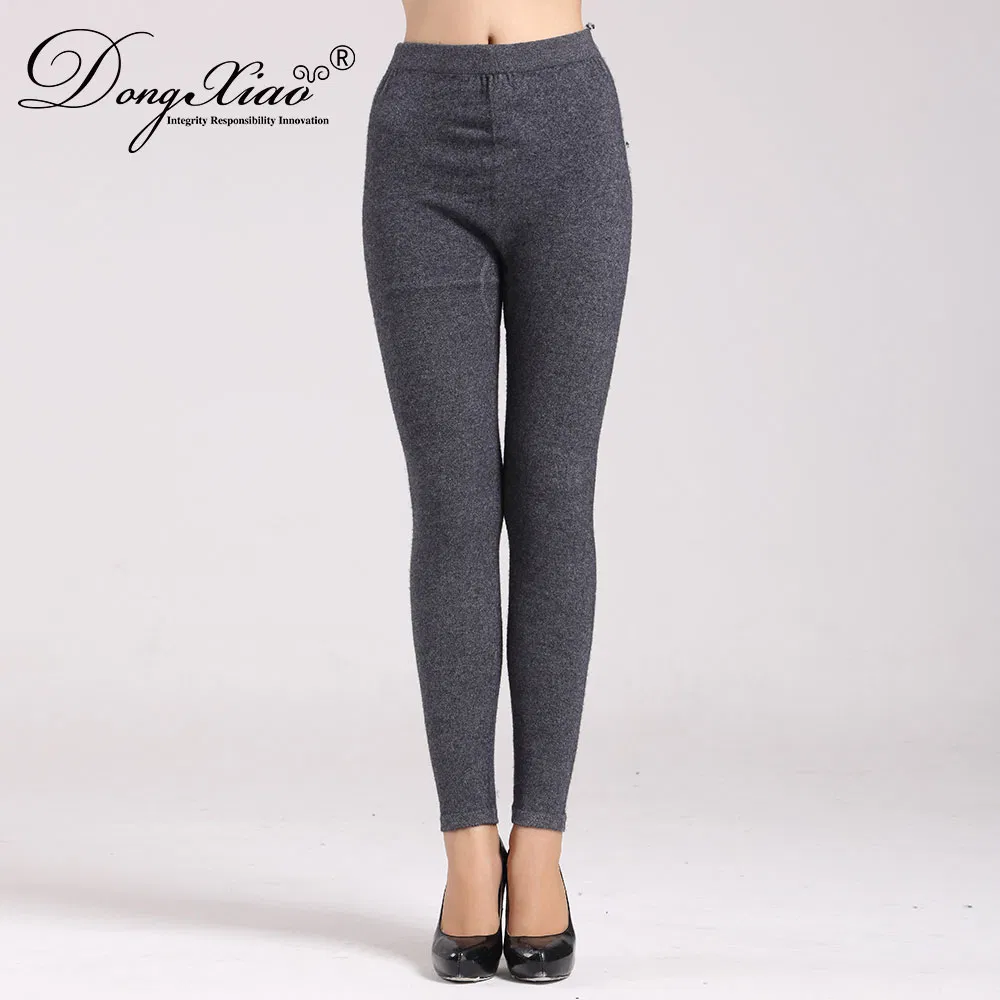 High Waisted Women s Casual Tight Cashmere Pants 2