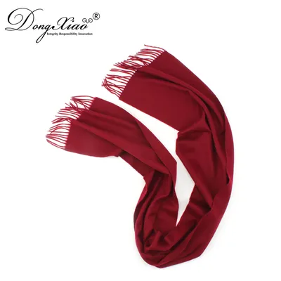 Solid Color Woven Palin 100 Cashmere Scarf for Women 1