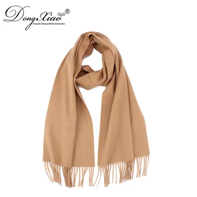 OEM ODM Women Camel 100 Cashmere Scarf with Tassel 1