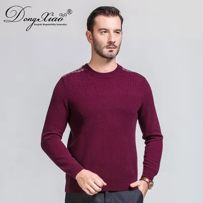 30 Cashmere 70 Wool Thickness Knit Winter Men Sweater 1