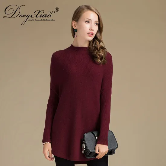 Fancy Sweater Design Oversized Plain Knit Cashmere Pullover 1