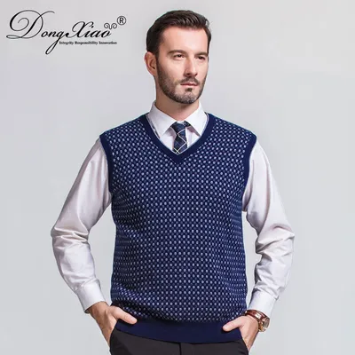 New Arrival Cashmere Wool Sleeveless Sweater Men Cashmere Vest 1