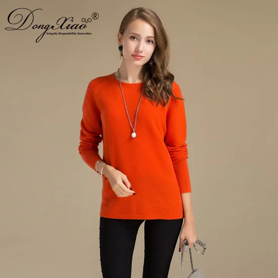 Classic Women s Round Neck Cashmere Pullover Sweaters 1