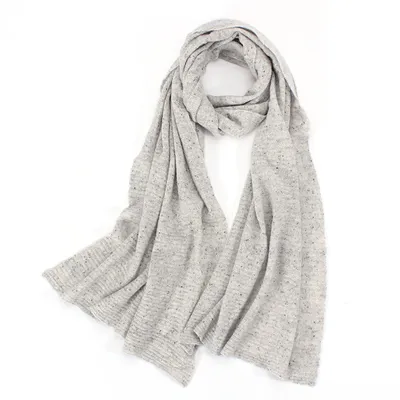 Fashion Weft Knitting 7gg Soft Pure Cashmere Scarf Shawl 1