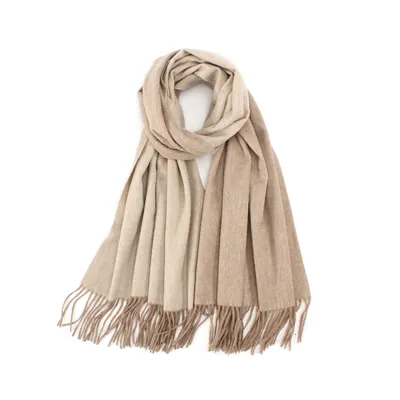 Double Side Color Oversize Cashmere Scarf Shawl 1