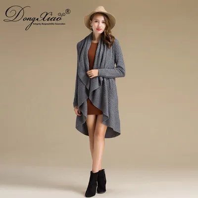 Spring Sweater Cable Knitted Women Cashmere Wool Cardigan 1