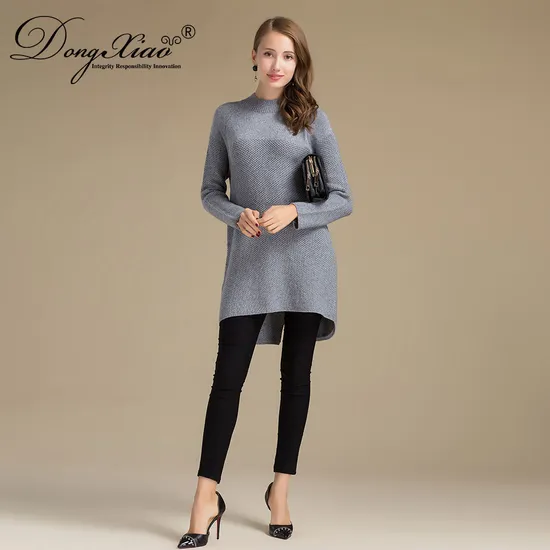 Thickness Knitwear Women s Long Sleeve Long Style Cashmere 1