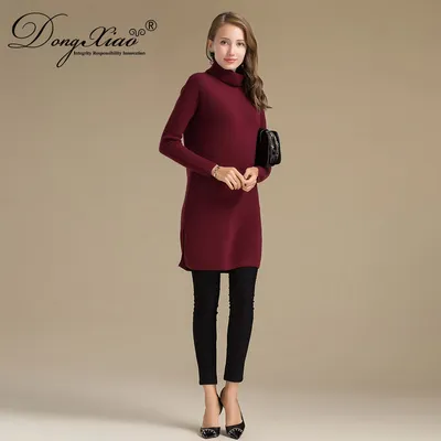 Customized Plain Knitting Cashmere Wool Pullover Women Sweater 1
