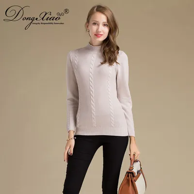 8gg Thicknees Cable Knitting Winter Women Pullover Sweater 1