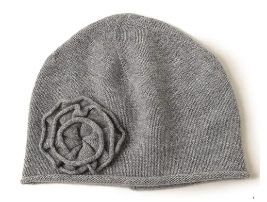 Women s Dress Hat Pure Cashmere Knitted Beanie 1