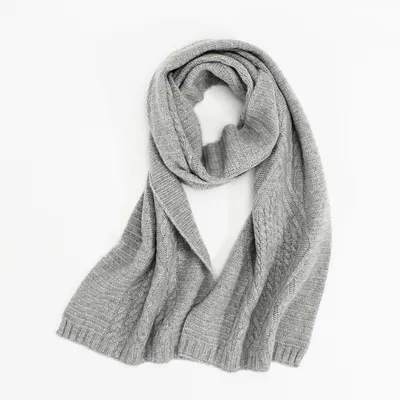 Fashion Cable Knitted 100 Cashmere Scarf Unisex 1