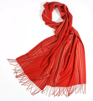 Fashion Stripe Pattern 100 Cashmere Woven Scarf 1