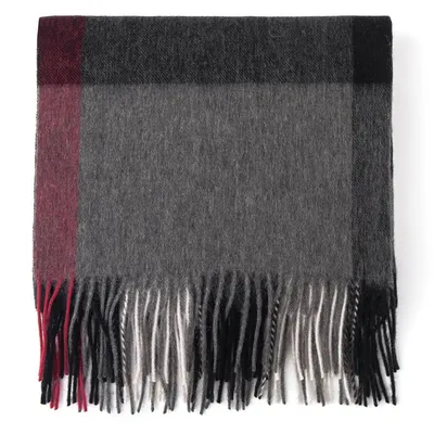 Plaid Style 100 Wool Woven Scarf Unisex 1