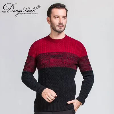 Inner Mongolia Warm 30 Cashmere Thick Cable Knit Men Sweater 1