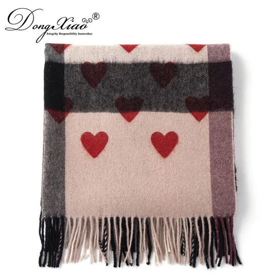 Custom Design Wool Scarf with Heart 1