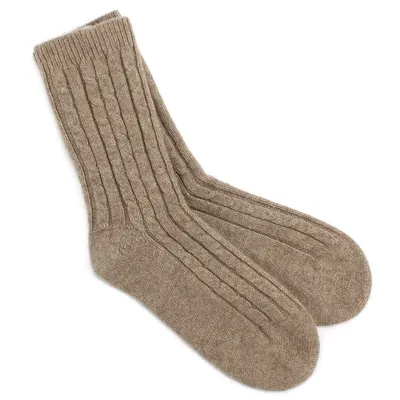 Wholesale Cable Knitting Winter Boots Socks 100 Casmere 1