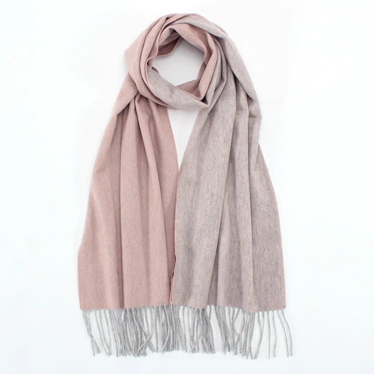 Two Color Design Cashmere Woven Scarf for Women 2
