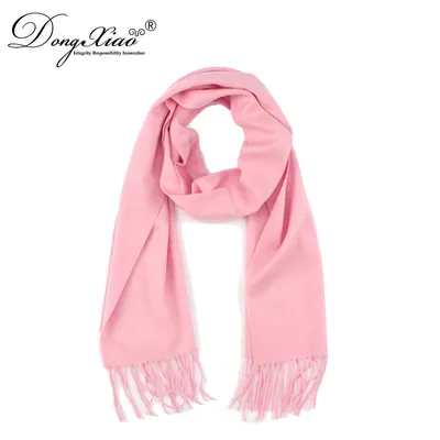 Baby Pink Long Royal Cashmere Scarf for Girls 1