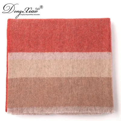 Solid Color Woven 100 Wool Blanket Scarf 1