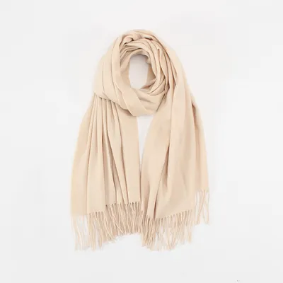Yarn Dyed Pure Cashmere Small Wave Woven Scarf 1